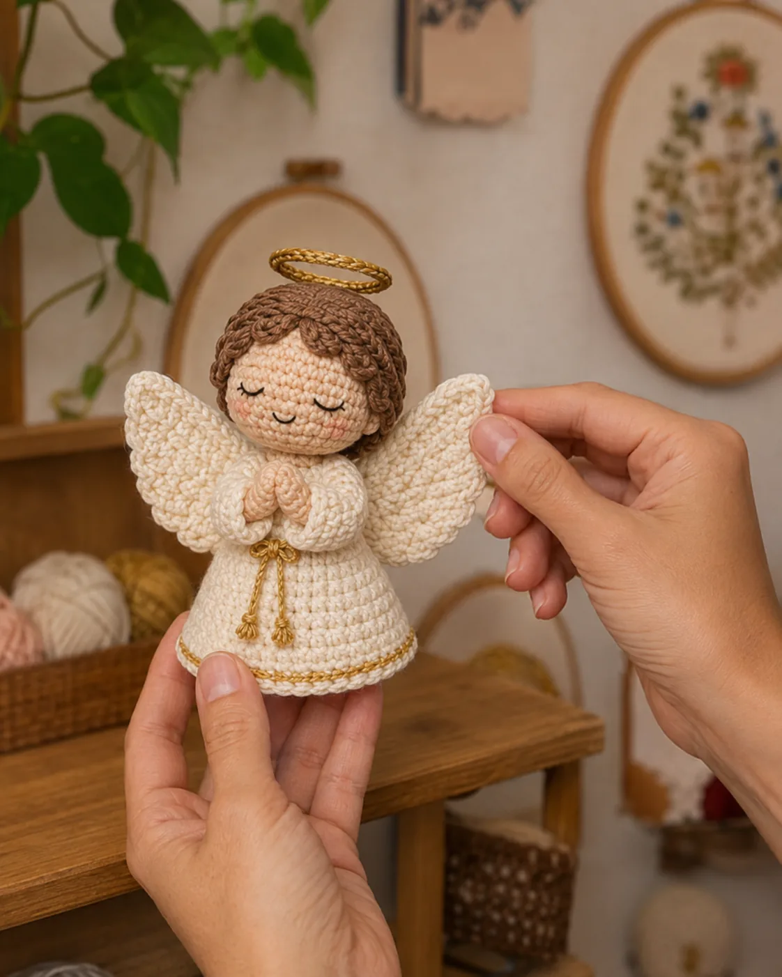 Ángel en amigurumi