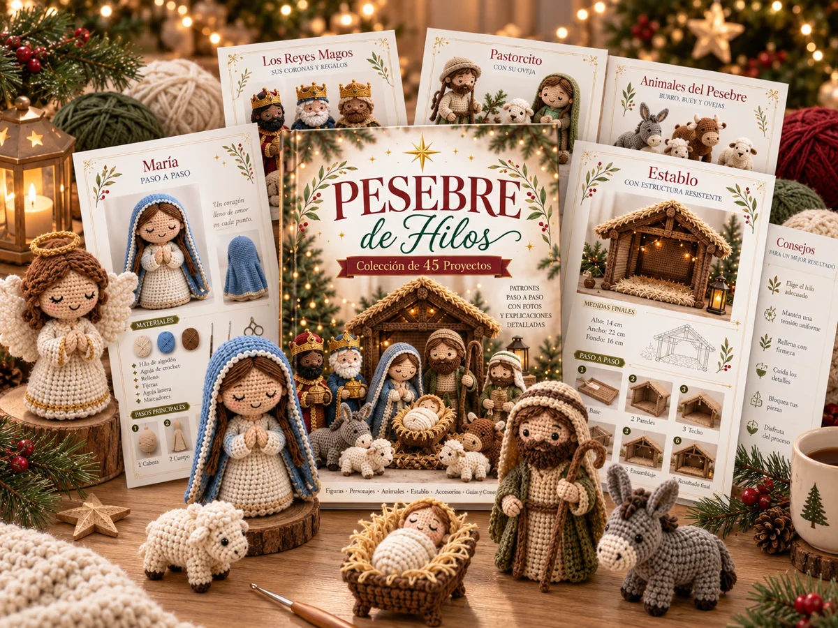 Colección Pesebre de Hilos con 27 patrones de amigurumi