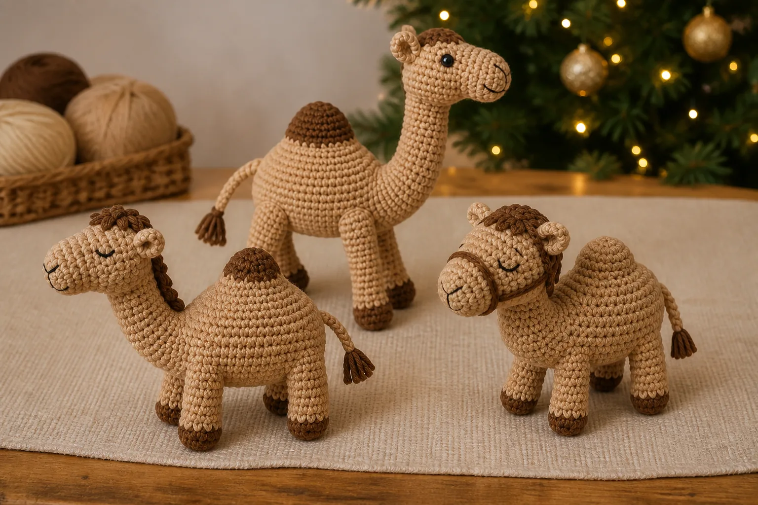Camellos en amigurumi
