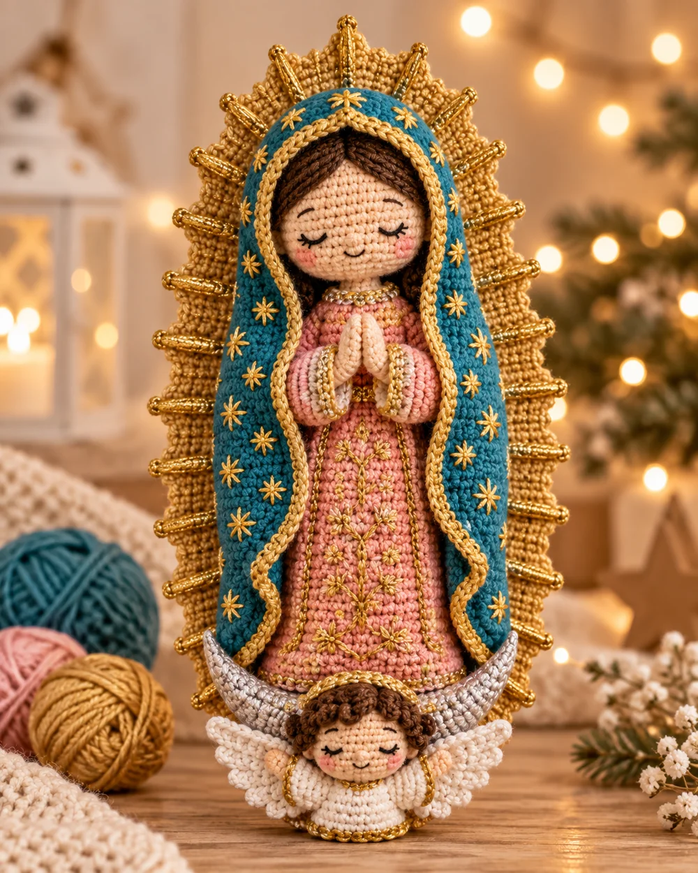 Virgen de Guadalupe en amigurumi